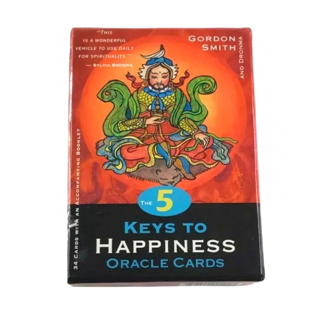 The 5 Keys to Happiness Oracle Cards – Orange/Black